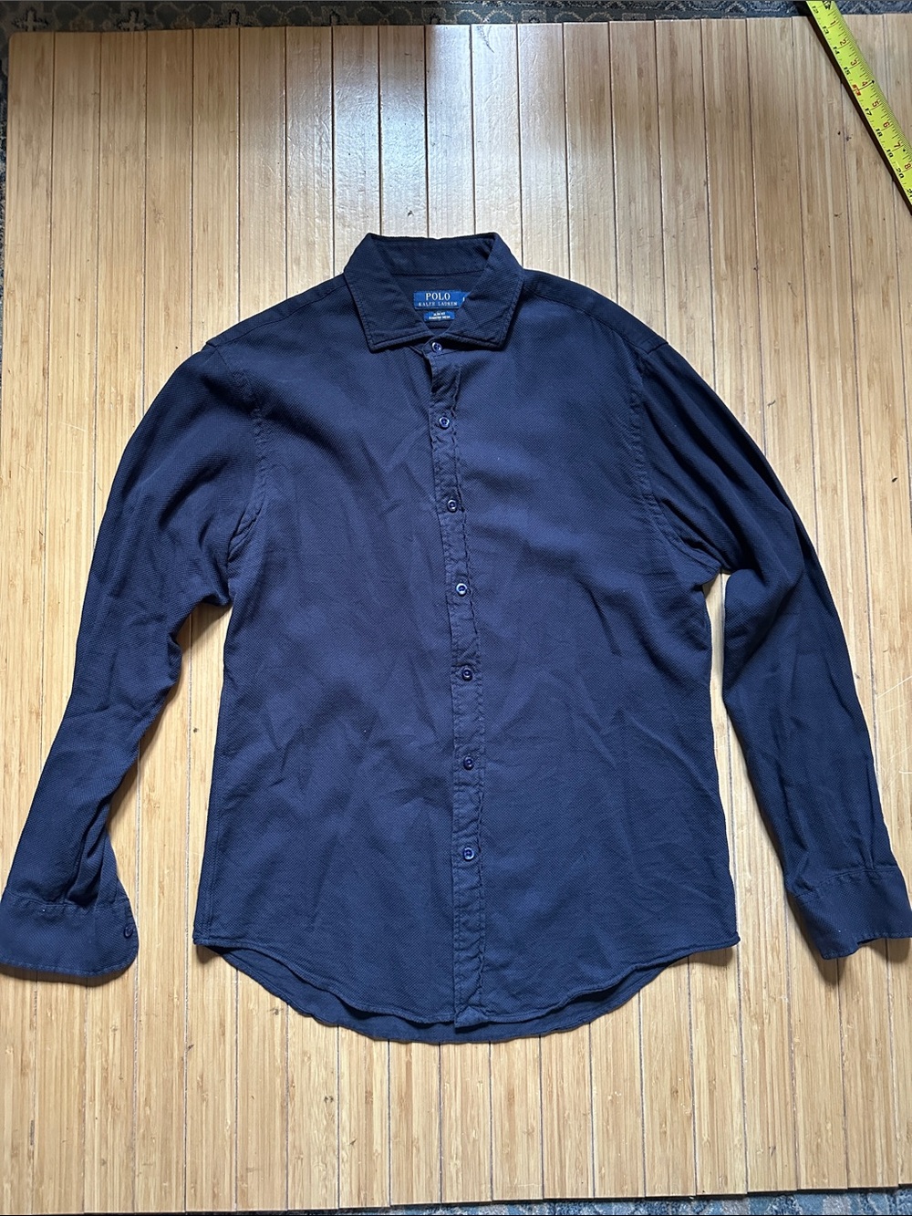 Polo by Ralph Lauren Men's Dark Navy Long-Sleeve Button-Down Shirt